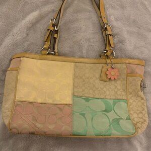 Coach Multi Pastel Patchwork Tote Bag 🌸